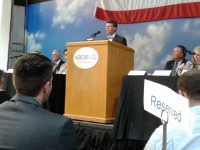 At Mayor's Breakfast Michael Workman Speaking